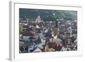 Elevated View over the City of Prague, Czech Republic, Europe-Angelo-Framed Photographic Print