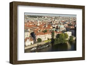 Elevated View over the City of Prague, Czech Republic, Europe-Angelo-Framed Photographic Print