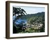 Elevated View Over the Fishing Village of Charlotteville, Tobago, West Indies, Caribbean-Yadid Levy-Framed Premium Photographic Print