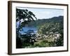 Elevated View Over the Fishing Village of Charlotteville, Tobago, West Indies, Caribbean-Yadid Levy-Framed Photographic Print