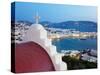 Elevated View over the Harbour and Old Town, Mykonos (Hora), Cyclades Islands, Greece, Europe-Gavin Hellier-Stretched Canvas