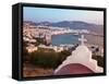 Elevated View Over the Harbour and Old Town, Mykonos (Hora), Cyclades Islands, Greece-Gavin Hellier-Framed Stretched Canvas