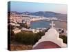 Elevated View Over the Harbour and Old Town, Mykonos (Hora), Cyclades Islands, Greece-Gavin Hellier-Stretched Canvas