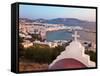 Elevated View Over the Harbour and Old Town, Mykonos (Hora), Cyclades Islands, Greece-Gavin Hellier-Framed Stretched Canvas