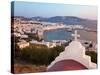 Elevated View Over the Harbour and Old Town, Mykonos (Hora), Cyclades Islands, Greece-Gavin Hellier-Stretched Canvas