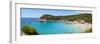 Elevated View over the Idyllic Beach of Cala Mitjana-Doug Pearson-Framed Premium Photographic Print