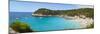 Elevated View over the Idyllic Beach of Cala Mitjana-Doug Pearson-Mounted Photographic Print