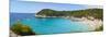Elevated View over the Idyllic Beach of Cala Mitjana-Doug Pearson-Mounted Photographic Print