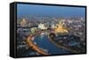 Elevated View over the Moskva River Embankment-Gavin Hellier-Framed Stretched Canvas