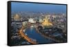 Elevated View over the Moskva River Embankment-Gavin Hellier-Framed Stretched Canvas