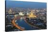 Elevated View over the Moskva River Embankment-Gavin Hellier-Stretched Canvas