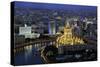 Elevated View over the Moskva River Embankment-Gavin Hellier-Stretched Canvas