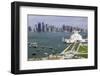 Elevated View over the Museum of Islamic Art and the Dhow Harbour to the Modern Skyscraper Skyline-Gavin Hellier-Framed Photographic Print