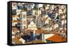 Elevated View over the Picturesque Harbour Town of Hvar, Hvar, Dalmatia, Croatia, Europe-Doug Pearson-Framed Stretched Canvas