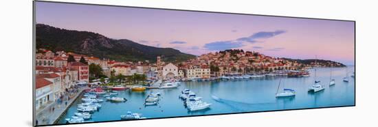 Elevated View over the Picturesque Harbour Town of Hvar, Hvar, Dalmatia, Croatia-Doug Pearson-Mounted Photographic Print