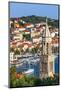 Elevated View over the Picturesque Harbour Town of Hvar, Hvar, Dalmatia, Croatia-Doug Pearson-Mounted Photographic Print