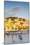 Elevated View over the Picturesque Harbour Town of Hvar Illuminated-Doug Pearson-Mounted Photographic Print