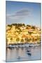 Elevated View over the Picturesque Harbour Town of Hvar Illuminated-Doug Pearson-Mounted Photographic Print