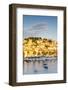 Elevated View over the Picturesque Harbour Town of Hvar Illuminated-Doug Pearson-Framed Photographic Print
