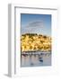 Elevated View over the Picturesque Harbour Town of Hvar Illuminated-Doug Pearson-Framed Photographic Print