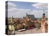 Elevated View Over the Royal Castle and Castle Square, Old Town, Warsaw, Poland-Gavin Hellier-Stretched Canvas