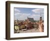 Elevated View Over the Royal Castle and Castle Square, Old Town, Warsaw, Poland-Gavin Hellier-Framed Photographic Print