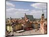 Elevated View Over the Royal Castle and Castle Square, Old Town, Warsaw, Poland-Gavin Hellier-Mounted Photographic Print