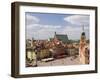 Elevated View Over the Royal Castle and Castle Square, Old Town, Warsaw, Poland-Gavin Hellier-Framed Photographic Print