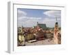 Elevated View Over the Royal Castle and Castle Square, Old Town, Warsaw, Poland-Gavin Hellier-Framed Photographic Print