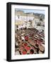 Elevated View Over Vats of Dye, the Tanneries, Fez, Morocco, North Africa, Africa-R H Productions-Framed Photographic Print