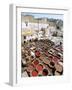 Elevated View Over Vats of Dye, the Tanneries, Fez, Morocco, North Africa, Africa-R H Productions-Framed Photographic Print