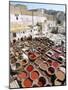 Elevated View Over Vats of Dye, the Tanneries, Fez, Morocco, North Africa, Africa-R H Productions-Mounted Photographic Print
