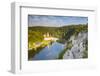 Elevated View over Weltenburg Abbey and the River Danube, Lower Bavaria, Bavaria, Germany-Doug Pearson-Framed Photographic Print