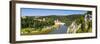 Elevated View over Weltenburg Abbey and the River Danube, Lower Bavaria, Bavaria, Germany-Doug Pearson-Framed Photographic Print