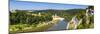 Elevated View over Weltenburg Abbey and the River Danube, Lower Bavaria, Bavaria, Germany-Doug Pearson-Mounted Photographic Print