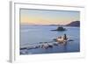 Elevated View to Vlacherna Monastery and the Church of Pantokrator on Mouse Island, Kanoni-Neil Farrin-Framed Photographic Print