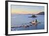 Elevated View to Vlacherna Monastery and the Church of Pantokrator on Mouse Island, Kanoni-Neil Farrin-Framed Photographic Print