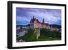 Elevated View Towards Sigmaringen Castle Illuminated at Dusk-Doug Pearson-Framed Photographic Print