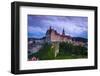 Elevated View Towards Sigmaringen Castle Illuminated at Dusk-Doug Pearson-Framed Photographic Print