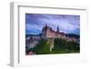 Elevated View Towards Sigmaringen Castle Illuminated at Dusk-Doug Pearson-Framed Photographic Print