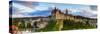 Elevated View Towards Sigmaringen Castle Illuminated at Sunset-Doug Pearson-Stretched Canvas