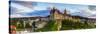 Elevated View Towards Sigmaringen Castle Illuminated at Sunset-Doug Pearson-Stretched Canvas