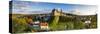 Elevated View Towards Sigmaringen Castle Illuminated at Sunset-Doug Pearson-Stretched Canvas