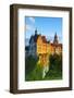 Elevated View Towards Sigmaringen Castle Illuminated at Sunset-Doug Pearson-Framed Photographic Print