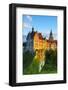 Elevated View Towards Sigmaringen Castle Illuminated at Sunset-Doug Pearson-Framed Photographic Print