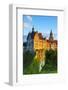 Elevated View Towards Sigmaringen Castle Illuminated at Sunset-Doug Pearson-Framed Photographic Print