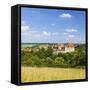 Elevated View Towards the Medieval Harburg Castle, Swabia, Bavaria, Germany-Doug Pearson-Framed Stretched Canvas