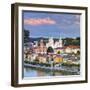 Elevated View Towards the Picturesque City of Passau at Sunset, Passau, Lower Bavaria-Doug Pearson-Framed Photographic Print