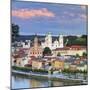 Elevated View Towards the Picturesque City of Passau at Sunset, Passau, Lower Bavaria-Doug Pearson-Mounted Photographic Print