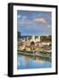 Elevated View Towards the Picturesque City of Passau at Sunset, Passau, Lower Bavaria-Doug Pearson-Framed Photographic Print